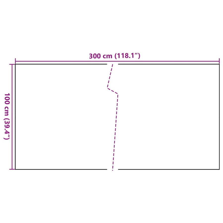 Balkonscherm Poly Rattan 300 x 100 cm