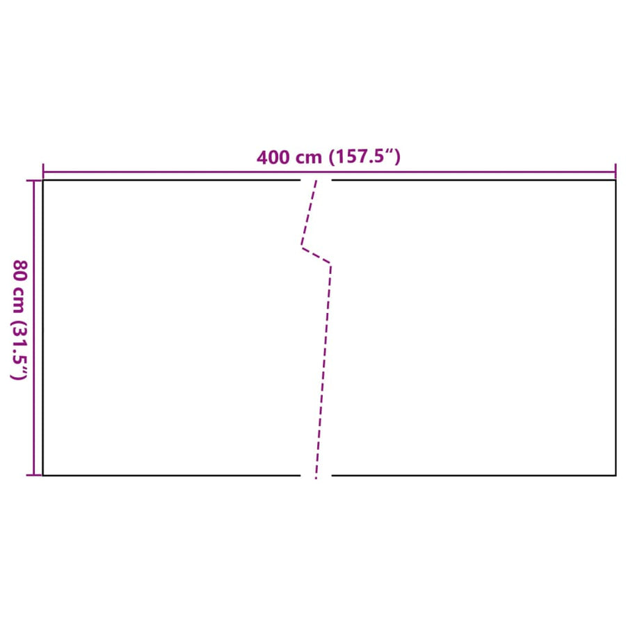 Balkonscherm Poly Rattan 400 x 80 cm