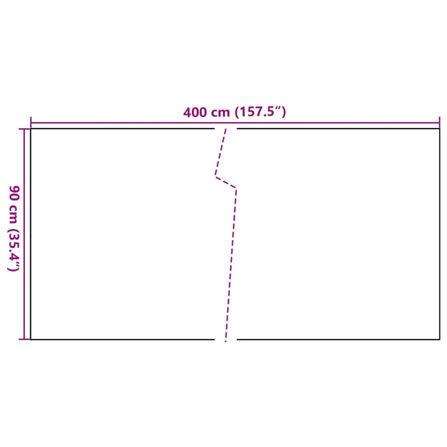 Balkonscherm 400x90 cm poly rattan zwart