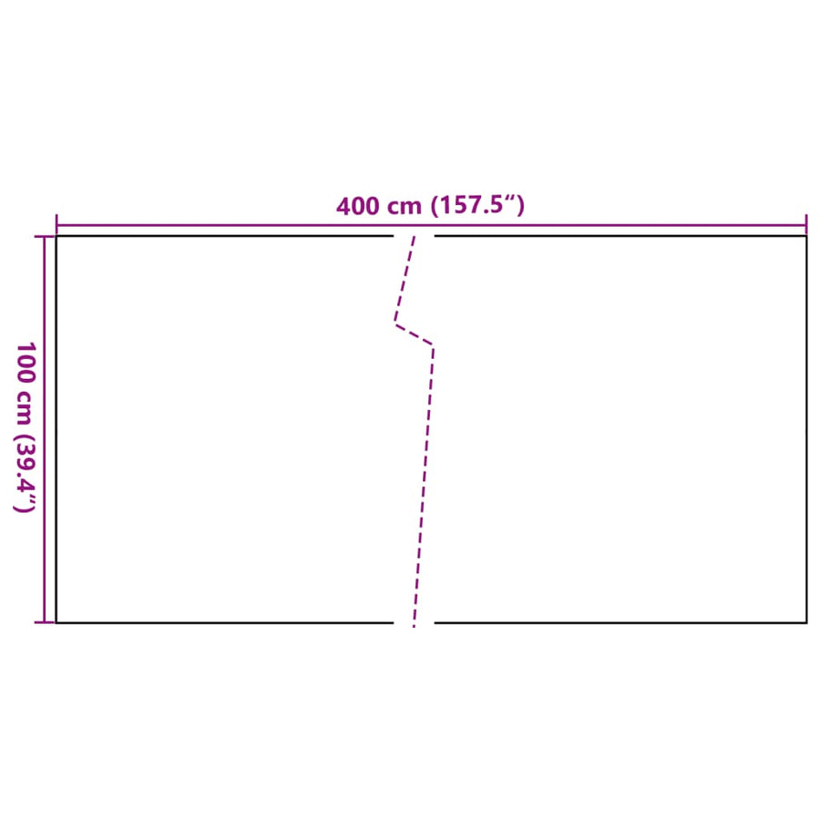 Balkonscherm Poly Rattan 400 x 100 cm