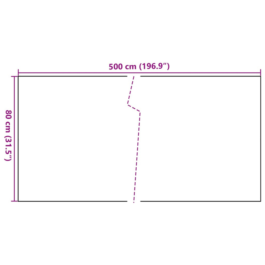 Balkonscherm Poly Rattan 500 x 80 cm