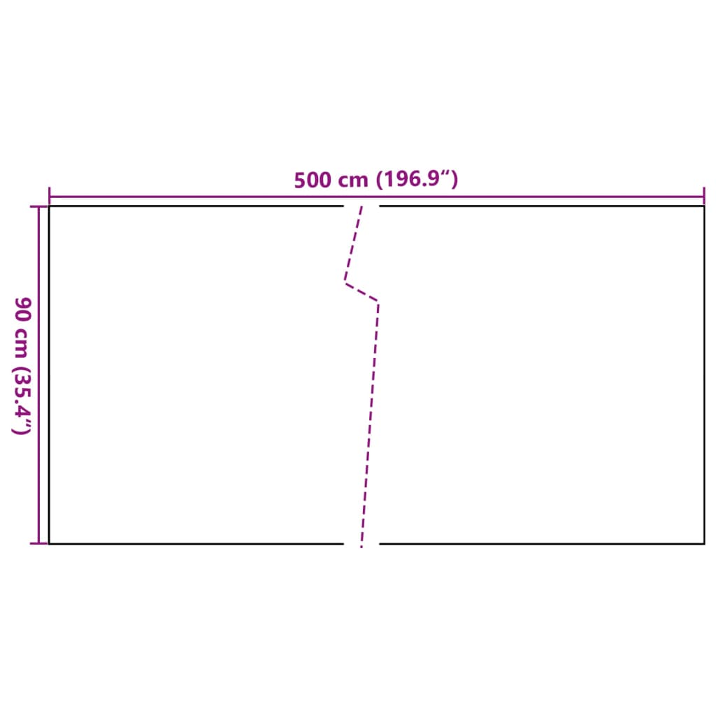 Balkonscherm Poly Rattan 500 x 90 cm