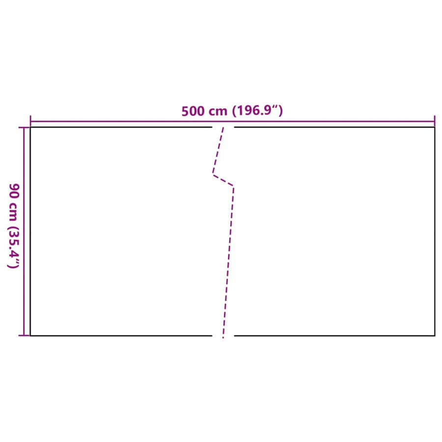 Balkonscherm Poly Rattan 500 x 90 cm