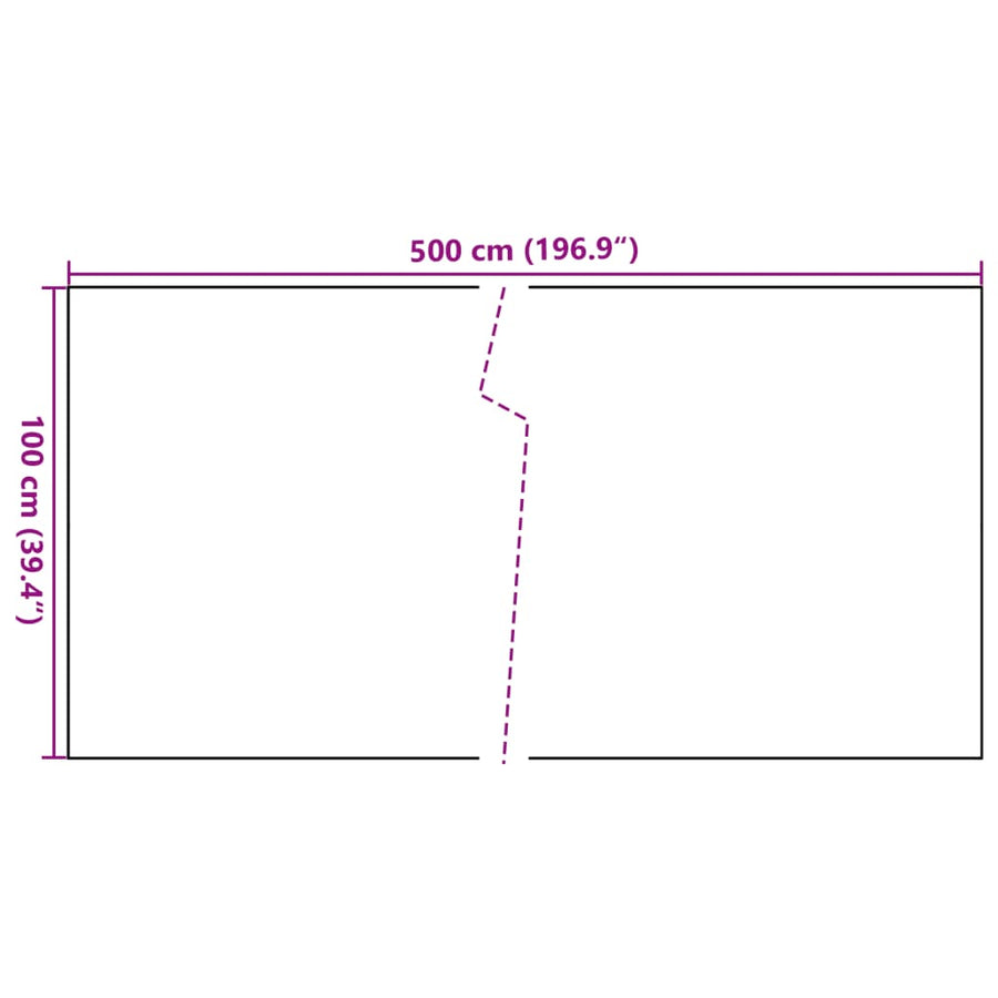 Balkonscherm Poly Rattan 500 x 100 cm