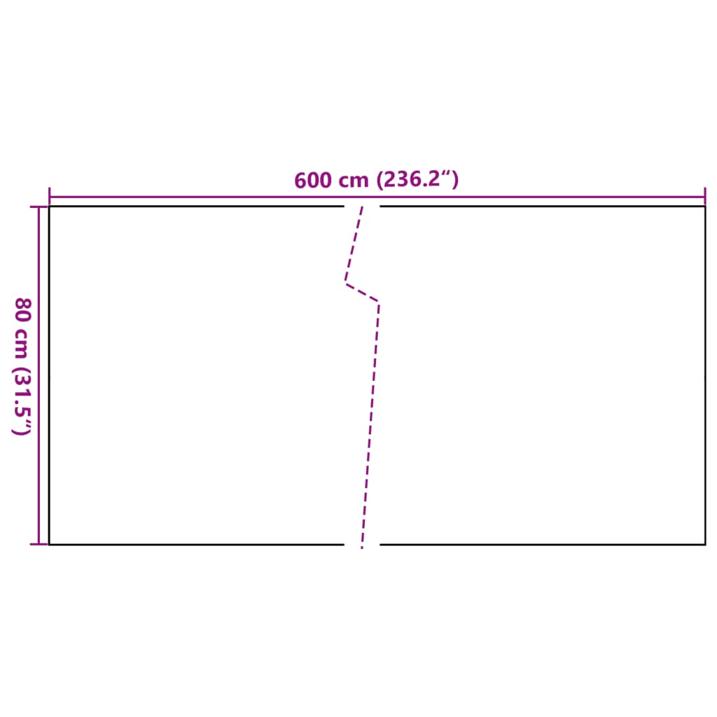 Balkonscherm Poly Rattan 600 x 80 cm