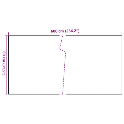 Balkonscherm Poly Rattan 600 x 80 cm