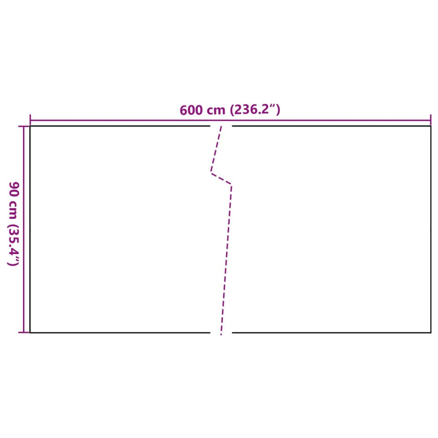 Balkonscherm Poly Rattan 600 x 90 cm