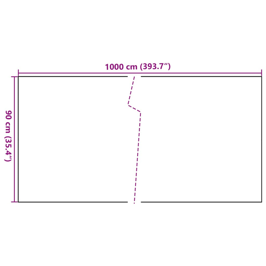 Balkonscherm Poly Rattan 1000 x 90 cm