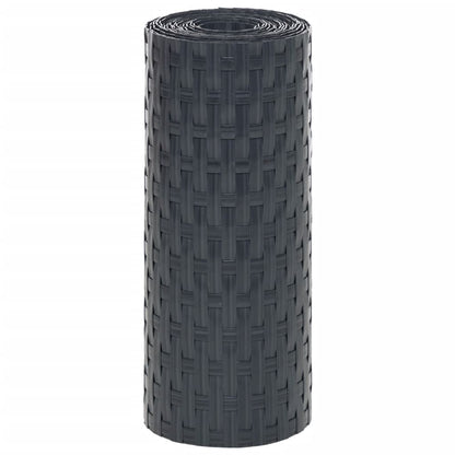 Balkonschermen 5 st 255x19 cm poly rattan antracietkleurig