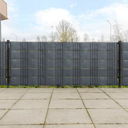 Balkonschermen 10 st 255x19 cm poly rattan antraciet