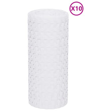 Balkonschermen 10 st 255x19 cm poly rattan wit