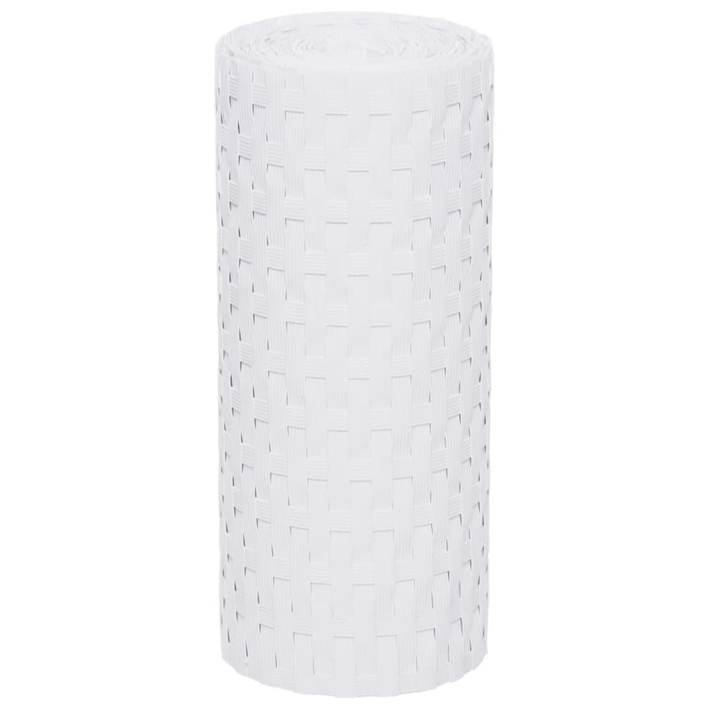 Balkonschermen 10 st 255x19 cm poly rattan wit
