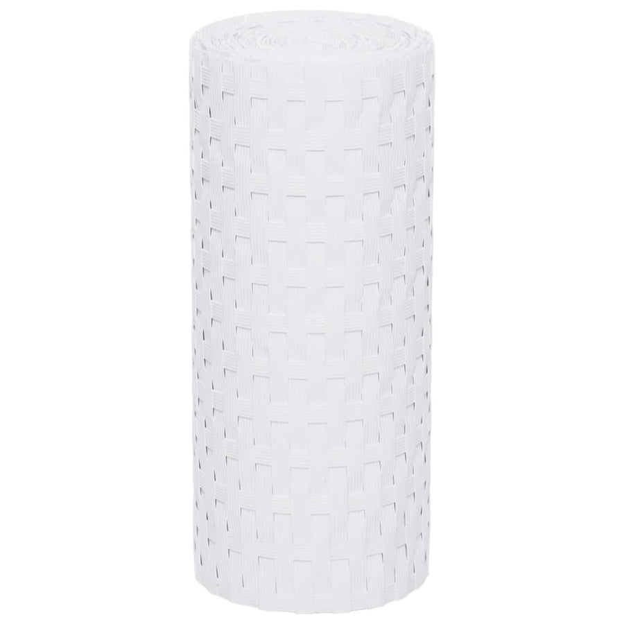 Balkonschermen 10 st 255x19 cm poly rattan wit