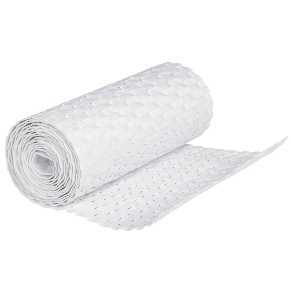 Balkonschermen 10 st 255x19 cm poly rattan wit