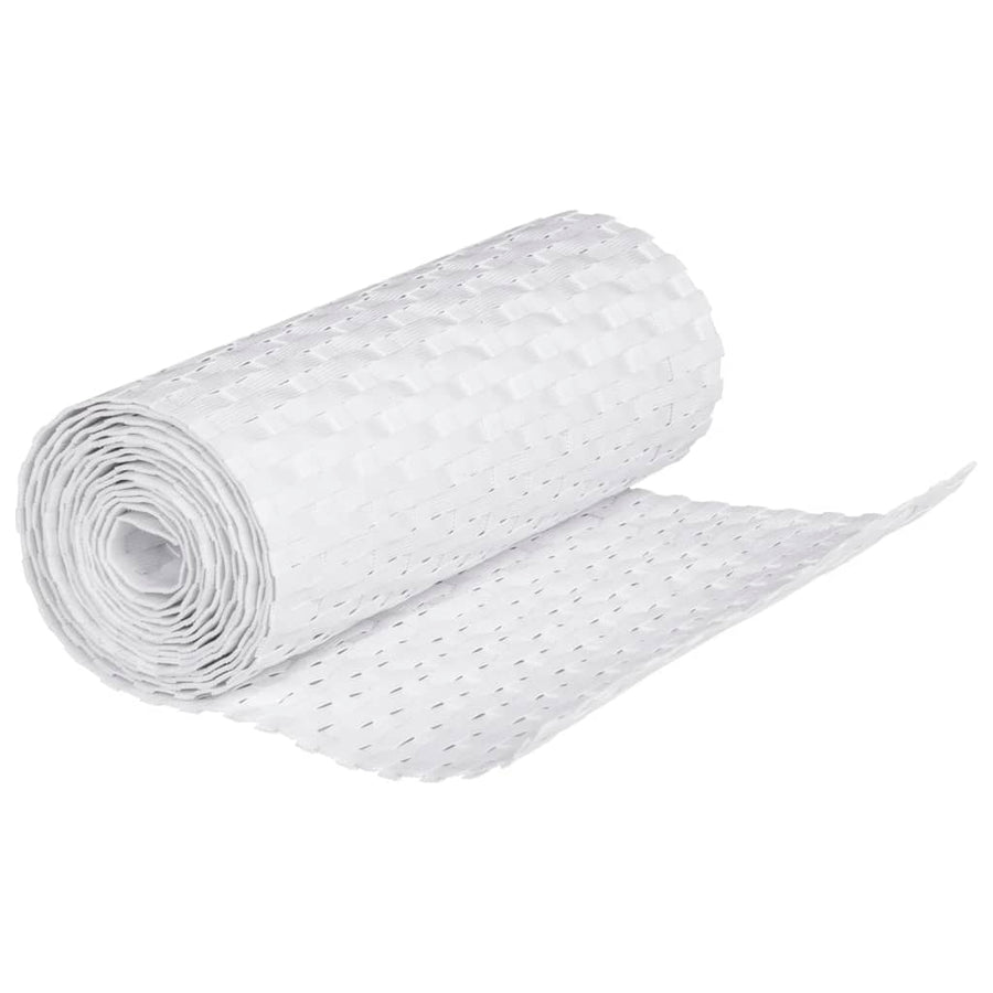 Balkonschermen 10 st 255x19 cm poly rattan wit