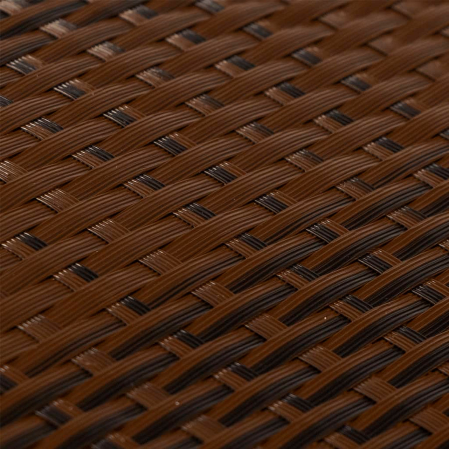 Balkonschermen 10 st 255x19 cm poly rattan bruin en zwart