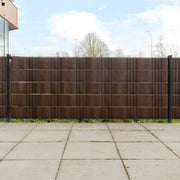 Balkonschermen 10 st 255x19 cm poly rattan bruin zwart