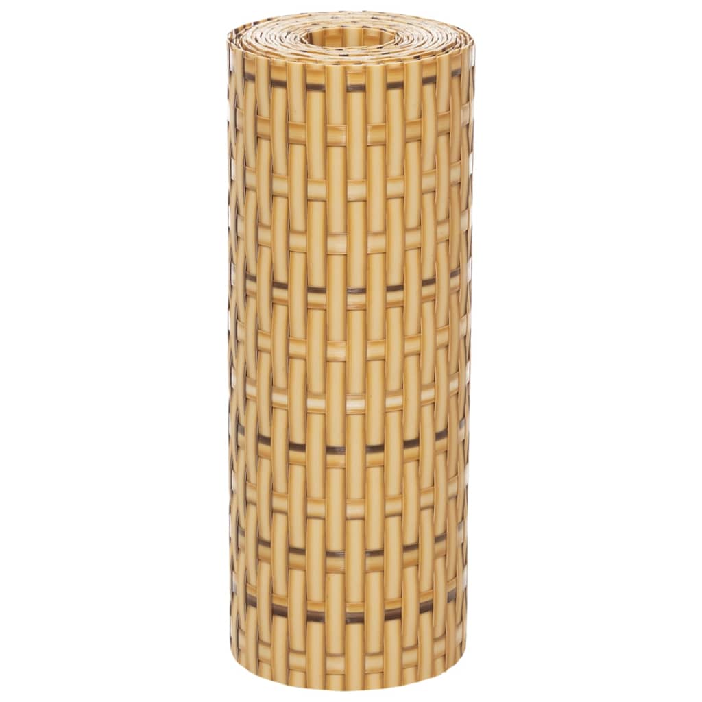 Balkonschermen 10 st 255x19 cm poly rattan lichtbruin