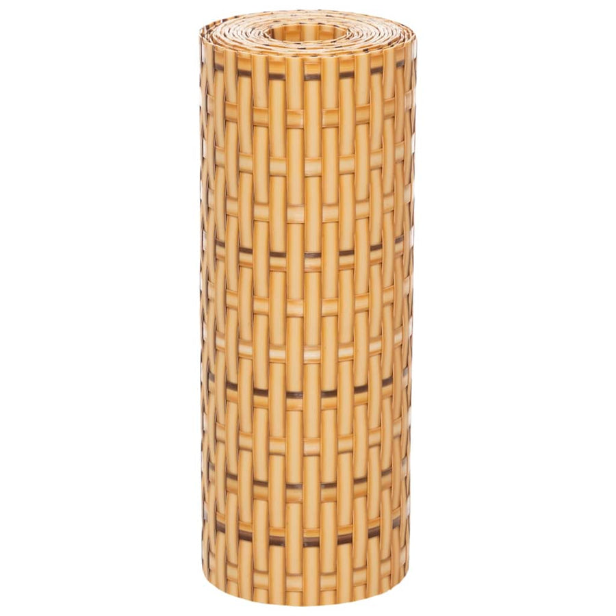 Balkonschermen 10 st 255x19 cm poly rattan lichtbruin