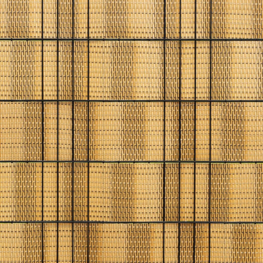Balkonschermen 10 st 255x19 cm poly rattan lichtbruin