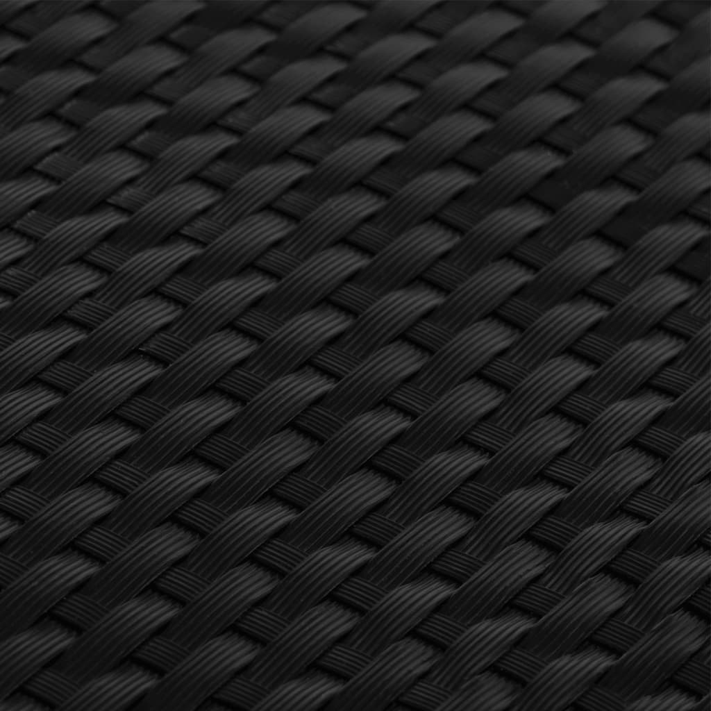 Balkonschermen 5 st 255x19 cm poly rattan zwart