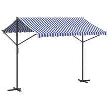 Luifel Vrijstaand 300X300 Cm Stof En Staal Blauw En 3 x 3 m
