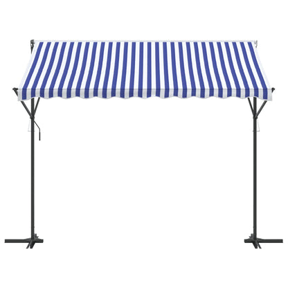 Luifel Vrijstaand 300X300 Cm Stof En Staal Blauw En 3 x 3 m