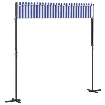 Luifel Vrijstaand 300X300 Cm Stof En Staal Blauw En 3 x 3 m