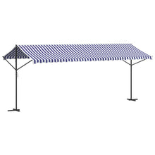 Luifel Vrijstaand 600X300 Cm Stof En Staal Blauw En 6 x 3 m