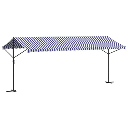 Luifel Vrijstaand 600X300 Cm Stof En Staal Blauw En 6 x 3 m