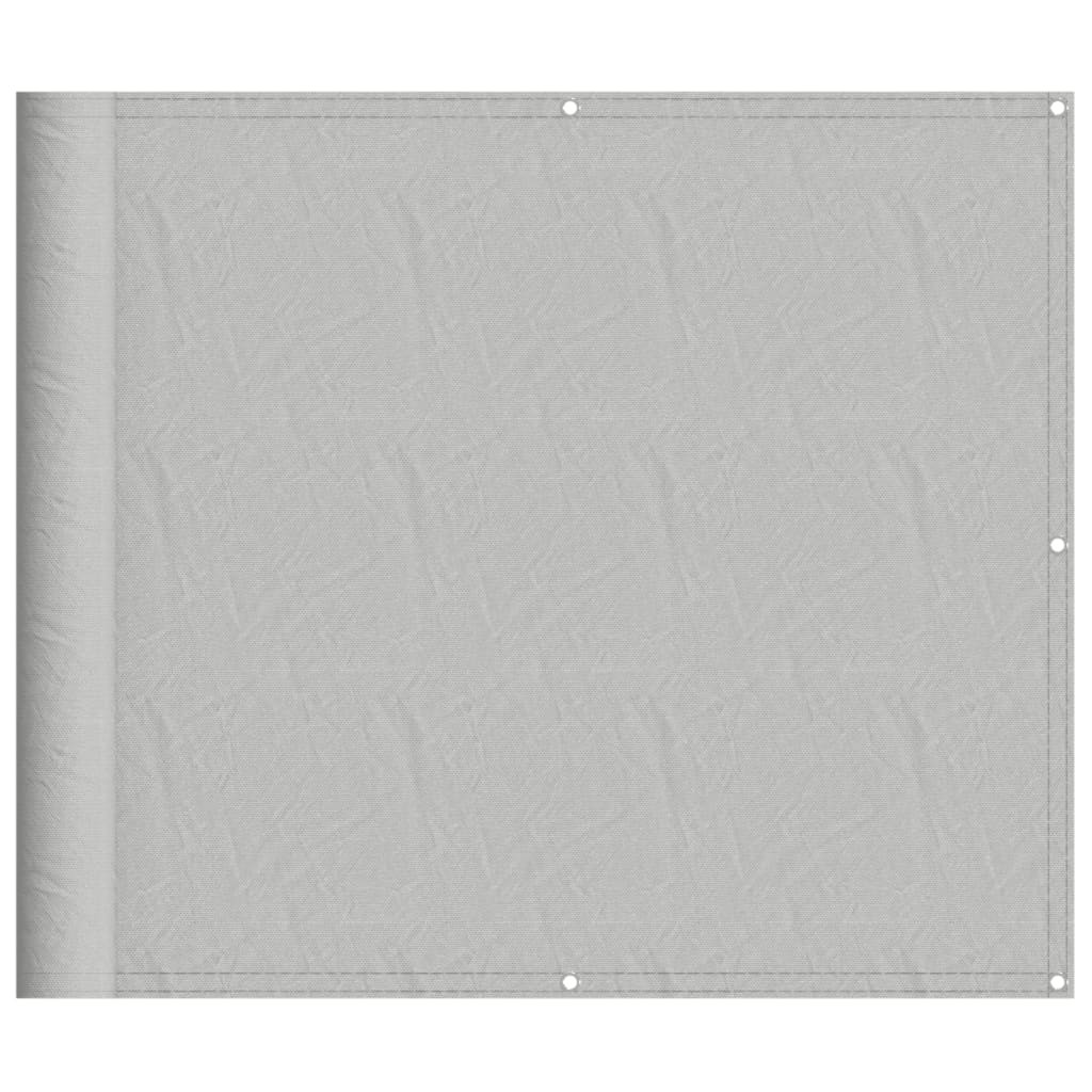 Balkonscherm 90x400 cm 100% oxford polyester lichtgrijs