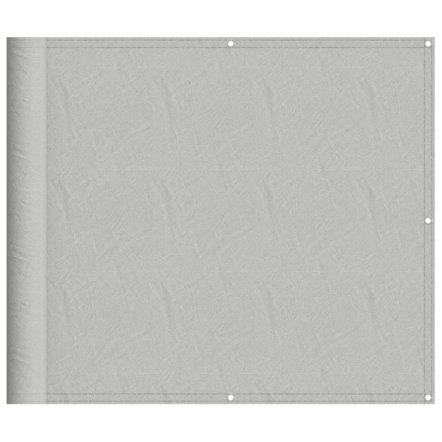 Balkonscherm 90x400 cm 100% oxford polyester lichtgrijs