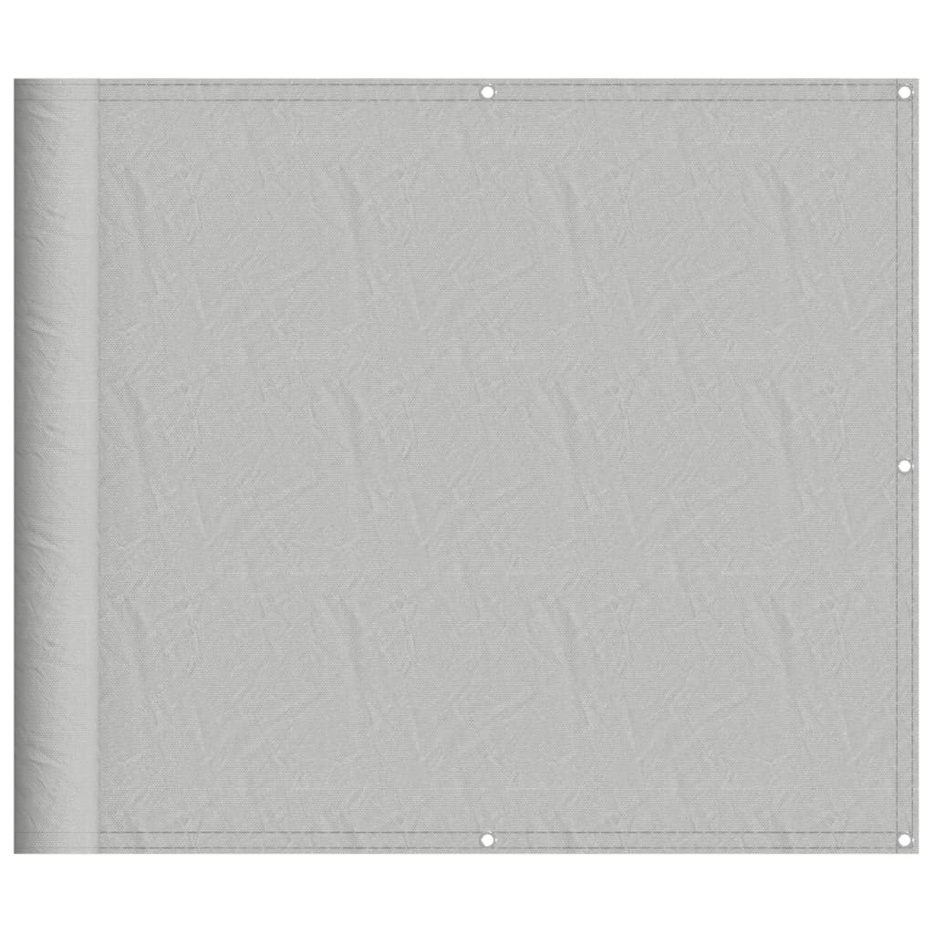Balkonscherm 90x600 cm 100% oxford polyester lichtgrijs