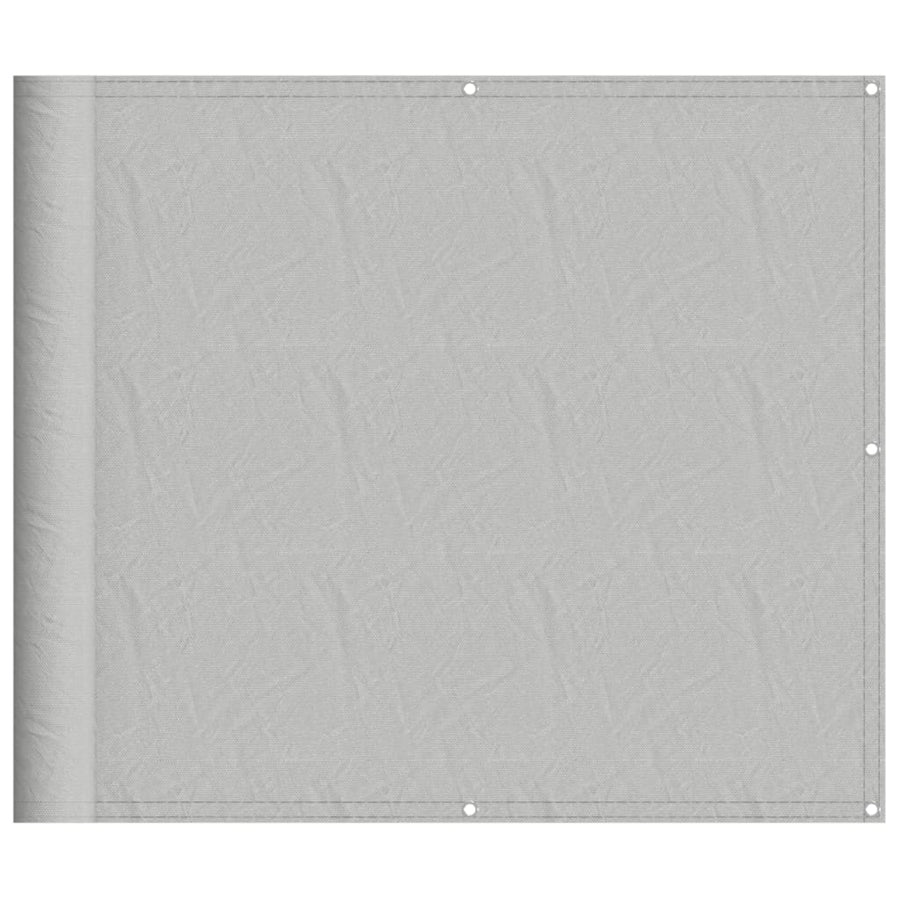 Balkonscherm 90x600 cm 100% oxford polyester lichtgrijs