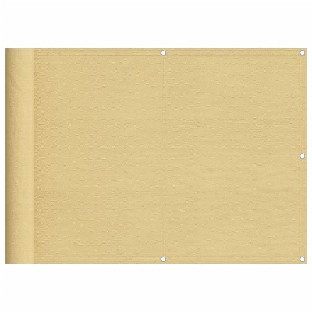 Balkonscherm 75x300 cm 100% oxford polyester zandkleurig