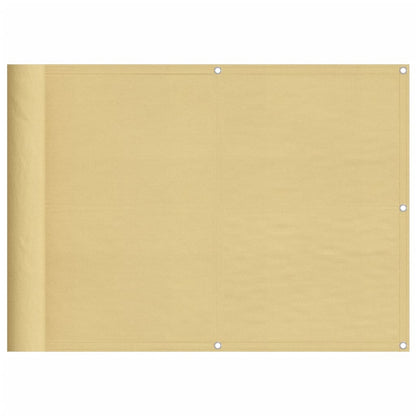 Balkonscherm 75x300 cm 100% oxford polyester zandkleurig