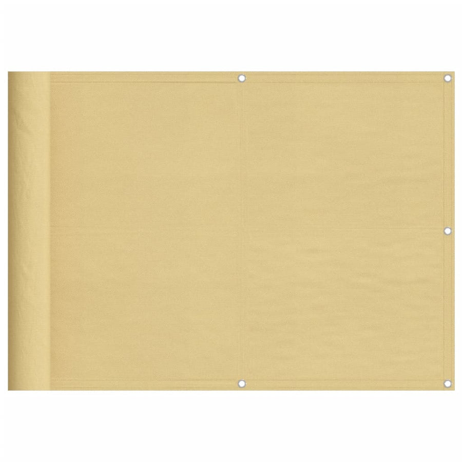 Balkonscherm 75x300 cm 100% oxford polyester zandkleurig