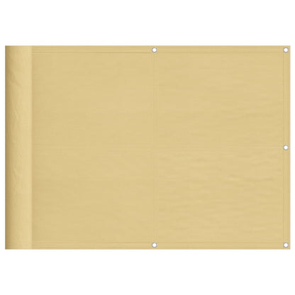 Balkonscherm 75x400 cm 100% oxford polyester zandkleurig