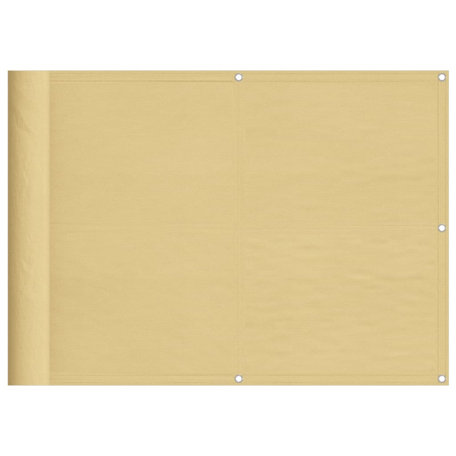 Balkonscherm 75x400 cm 100% oxford polyester zandkleurig