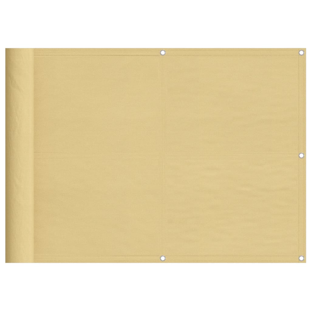 Balkonscherm 75x500 cm 100% oxford polyester zandkleurig