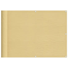 Balkonscherm 75x500 cm 100% oxford polyester zandkleurig