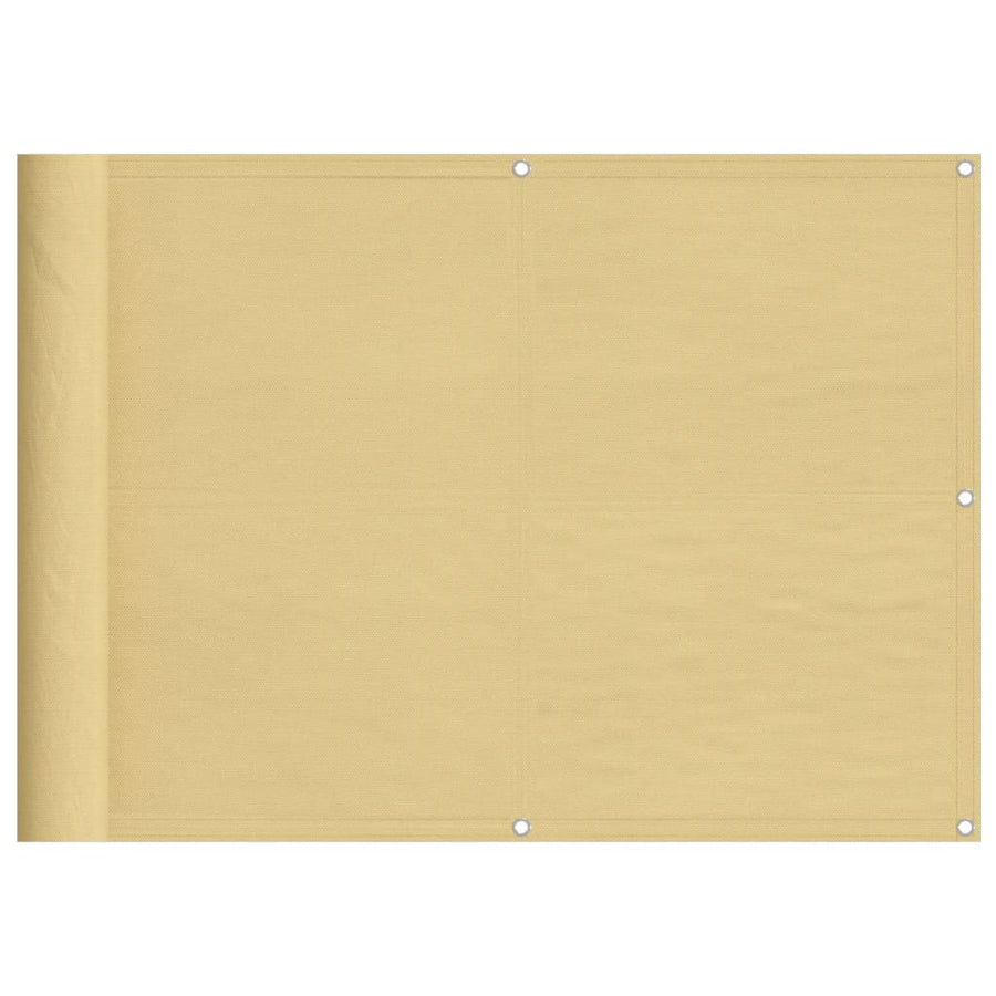 Balkonscherm 75x500 cm 100% oxford polyester zandkleurig