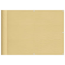 Balkonscherm 75x600 cm 100% oxford polyester zandkleurig