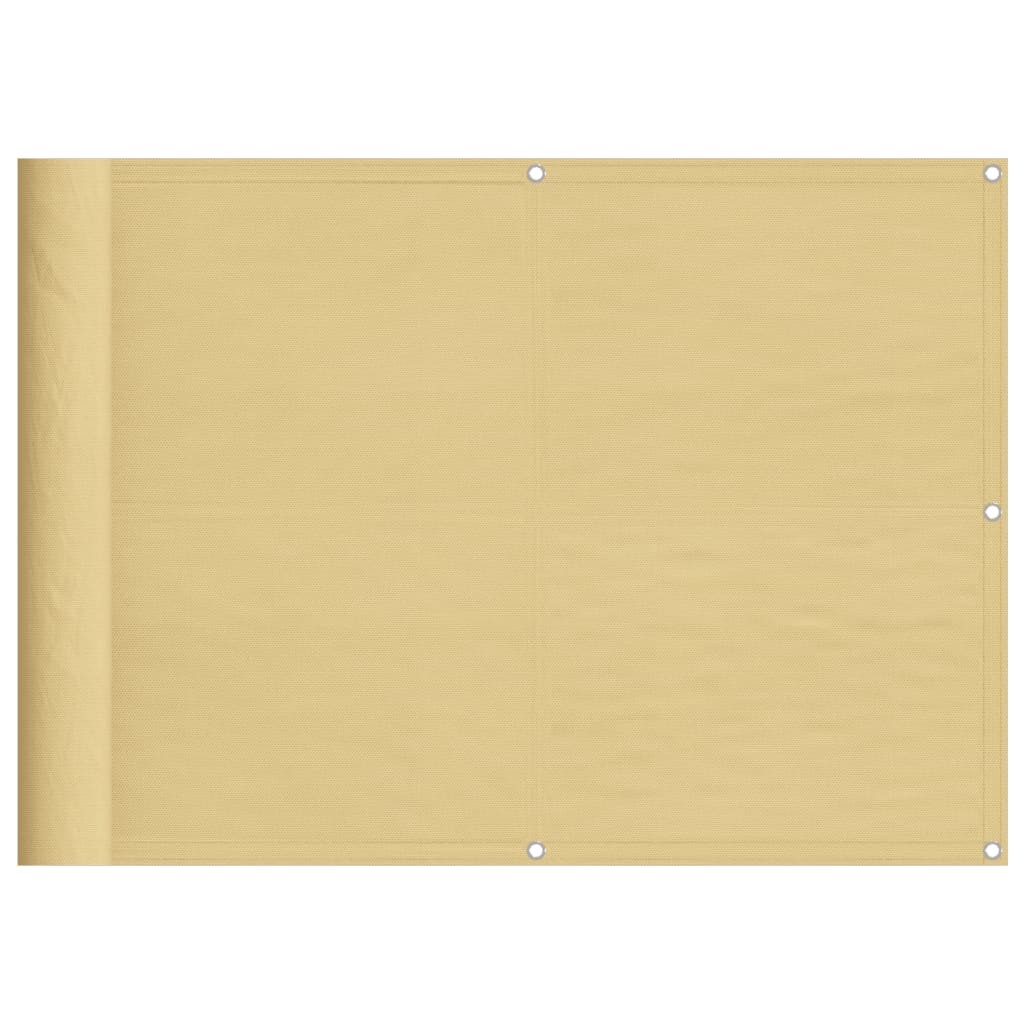Balkonscherm 75x700 cm 100% oxford polyester zandkleurig