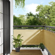 Balkonscherm 75x800 cm zandkleurig polyester