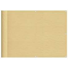 Balkonscherm 75x1000 cm 100% oxford polyester zandkleurig