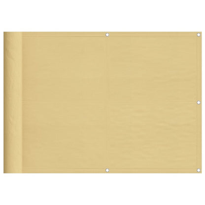 Balkonscherm 75x1000 cm 100% oxford polyester zandkleurig