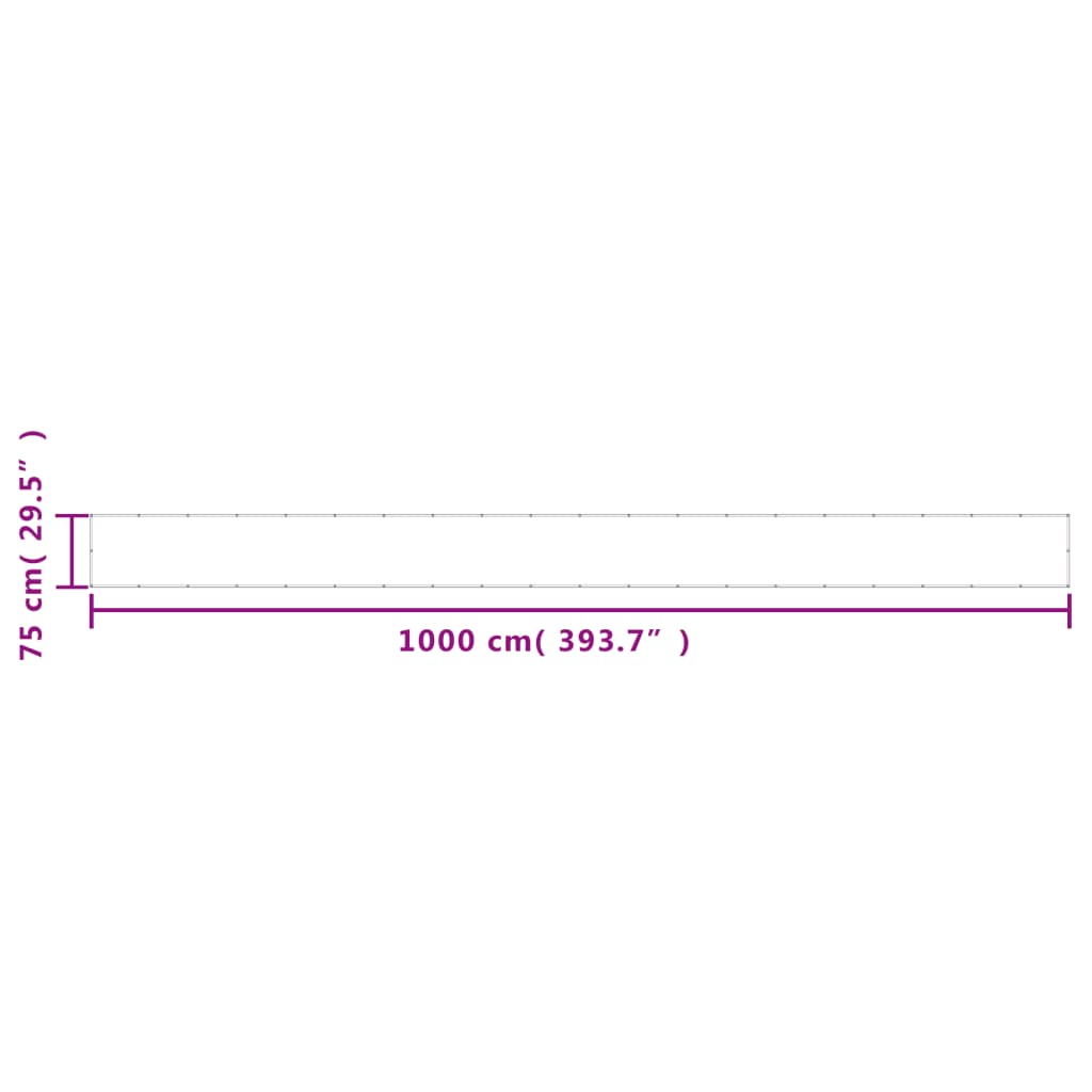 Balkonscherm 75x1000 cm 100% oxford polyester zandkleurig
