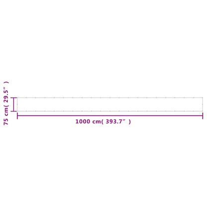 Balkonscherm 75x1000 cm 100% oxford polyester zandkleurig