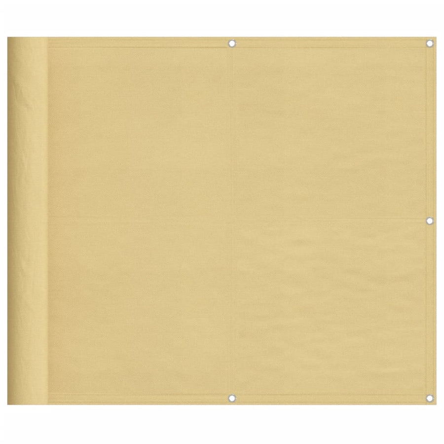 Balkonscherm 90x400 cm 100% oxford polyester zandkleurig